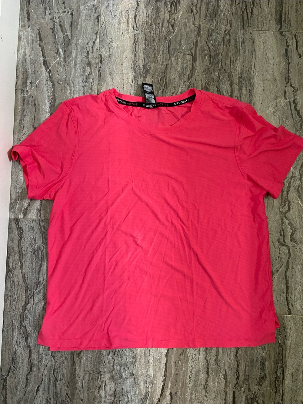 Spyder Short Sleeve Scoop Tee - Hot Pink